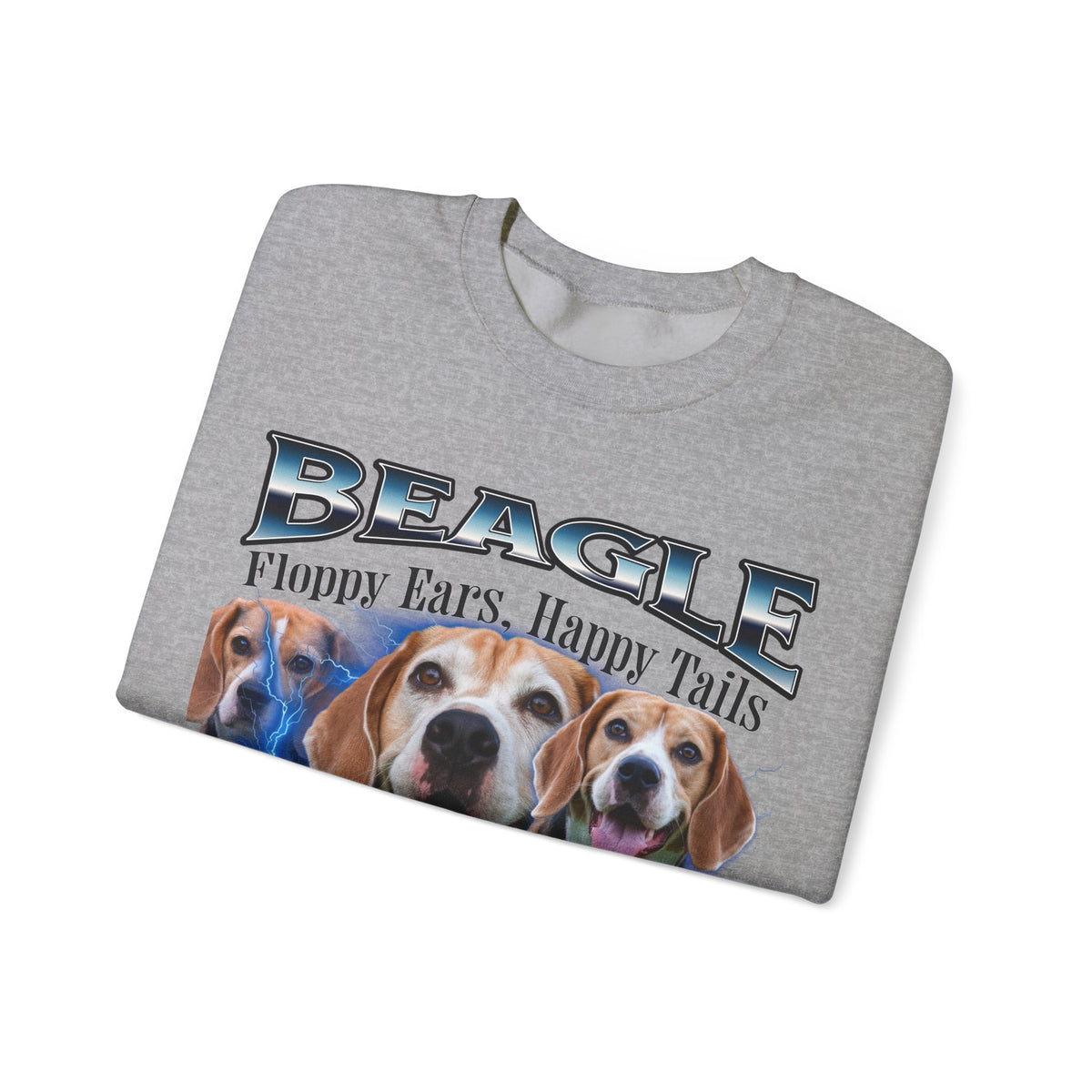 Beagle Bootleg Collage Sweatshirt – Floppy Ears, Happy Tails | Unisex Dog Lover Pullover