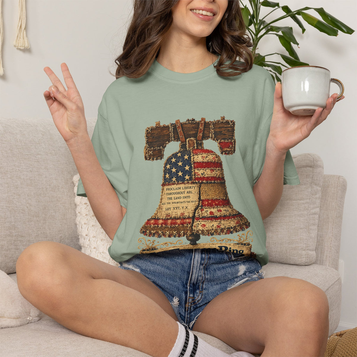 Liberty Bell Graphic T-Shirt — "Let Freedom Ring" Patriotic Tee
