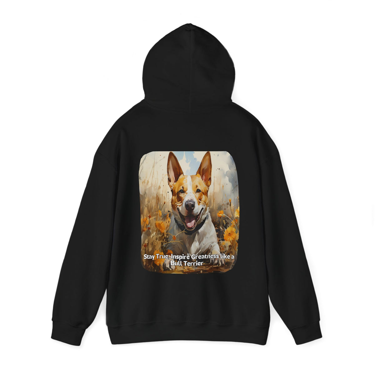 Sunflower Bull Terrier Unisex Hoodie – Stay True, Inspire Greatness Like a Bull Terrier