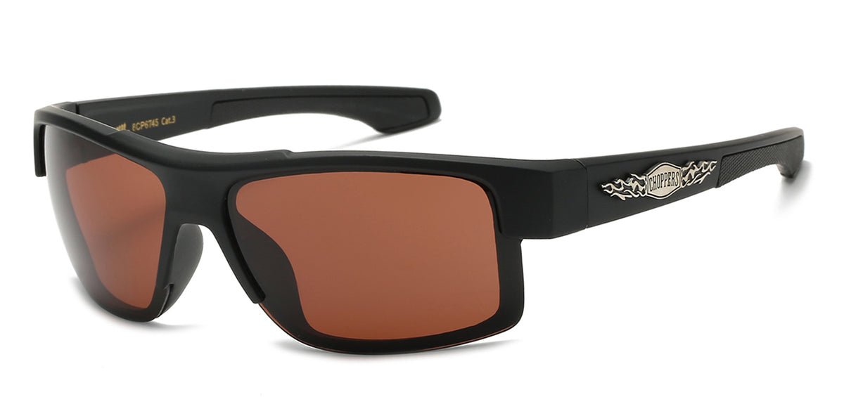 NEW EDGE EYEWEAR EXCLUSIVITY: CHOPPERS 8CP6745 WRAP/SQUARE RIDING SHADES