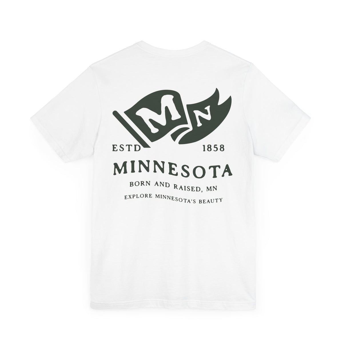 Copy of Michigan Born & Raised T-Shirt – Great Lakes State Pride, Front & Back Design