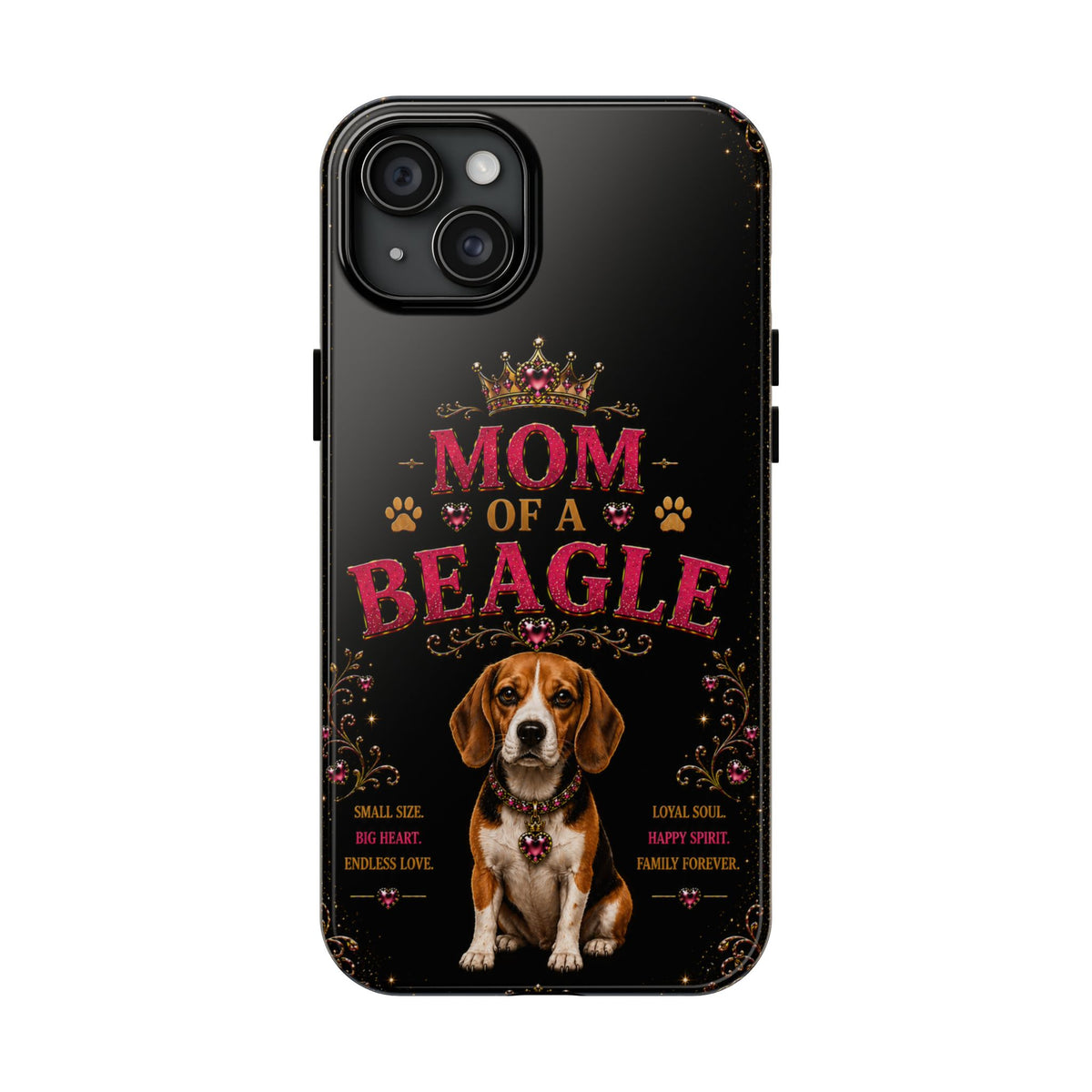 Mom of a Beagle Glitter Phone Case Not Just a Dog A True Best Friend for Life Vintage Dog Lover Gift Cover
