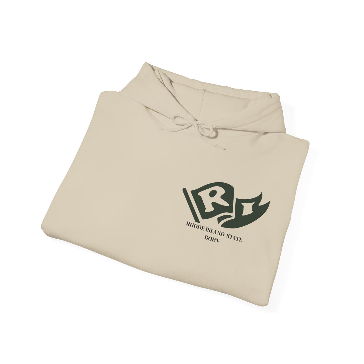 Rhode Island State Born and Raised Unisex Hoodie - Ocean State Pride Design