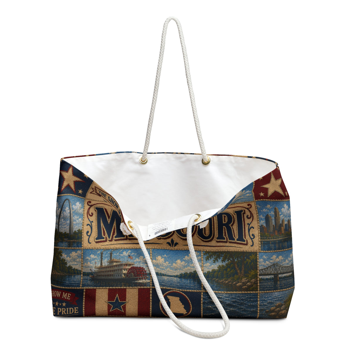 Missouri Patchwork Weekender Bag — State Pride Travel Tote