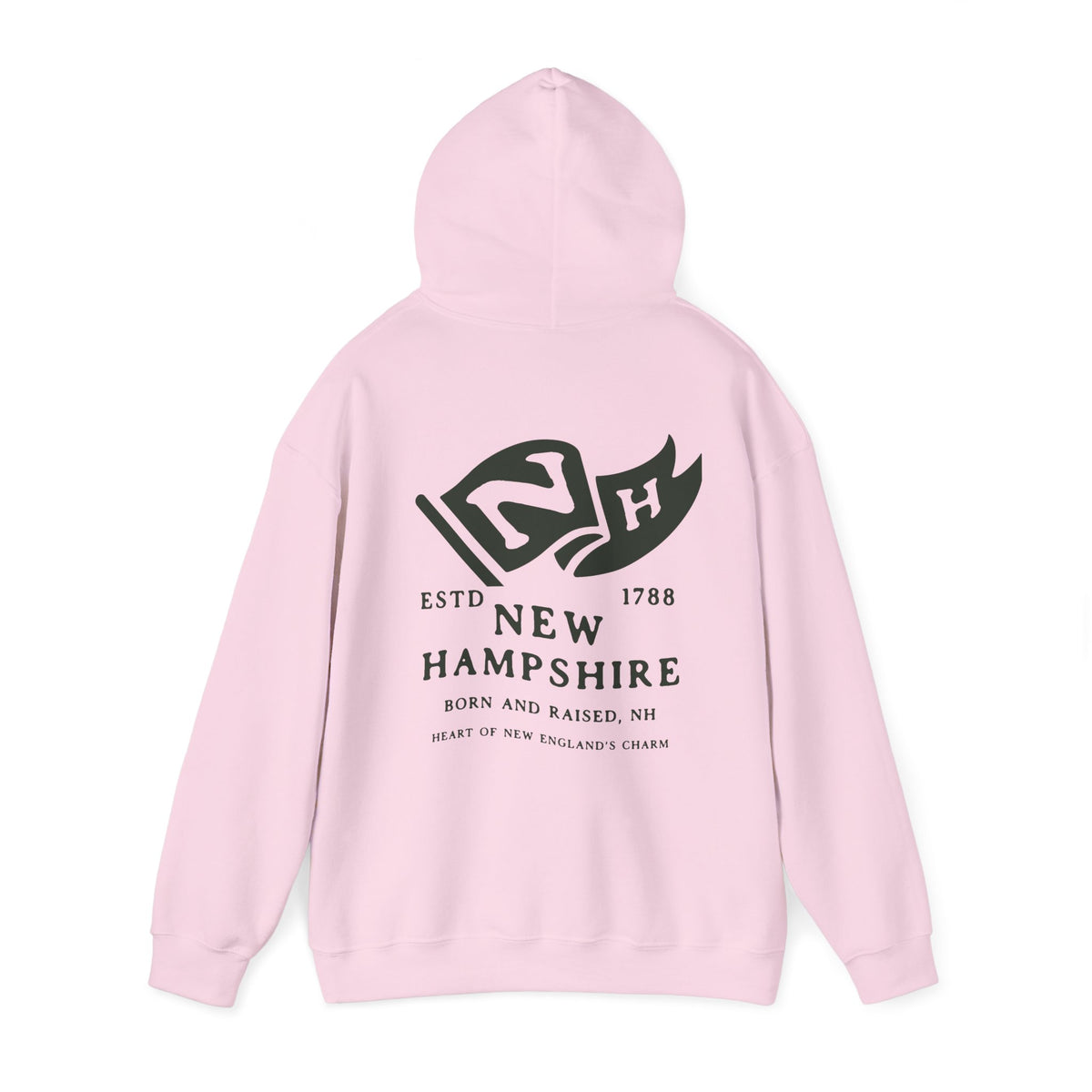 New Hampshire State Born and Raised Unisex Hoodie - Granite State Pride Design