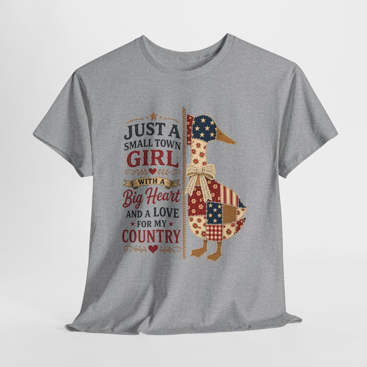 Just a Small Town Girl with a Big Heart Country Duck T-Shirt