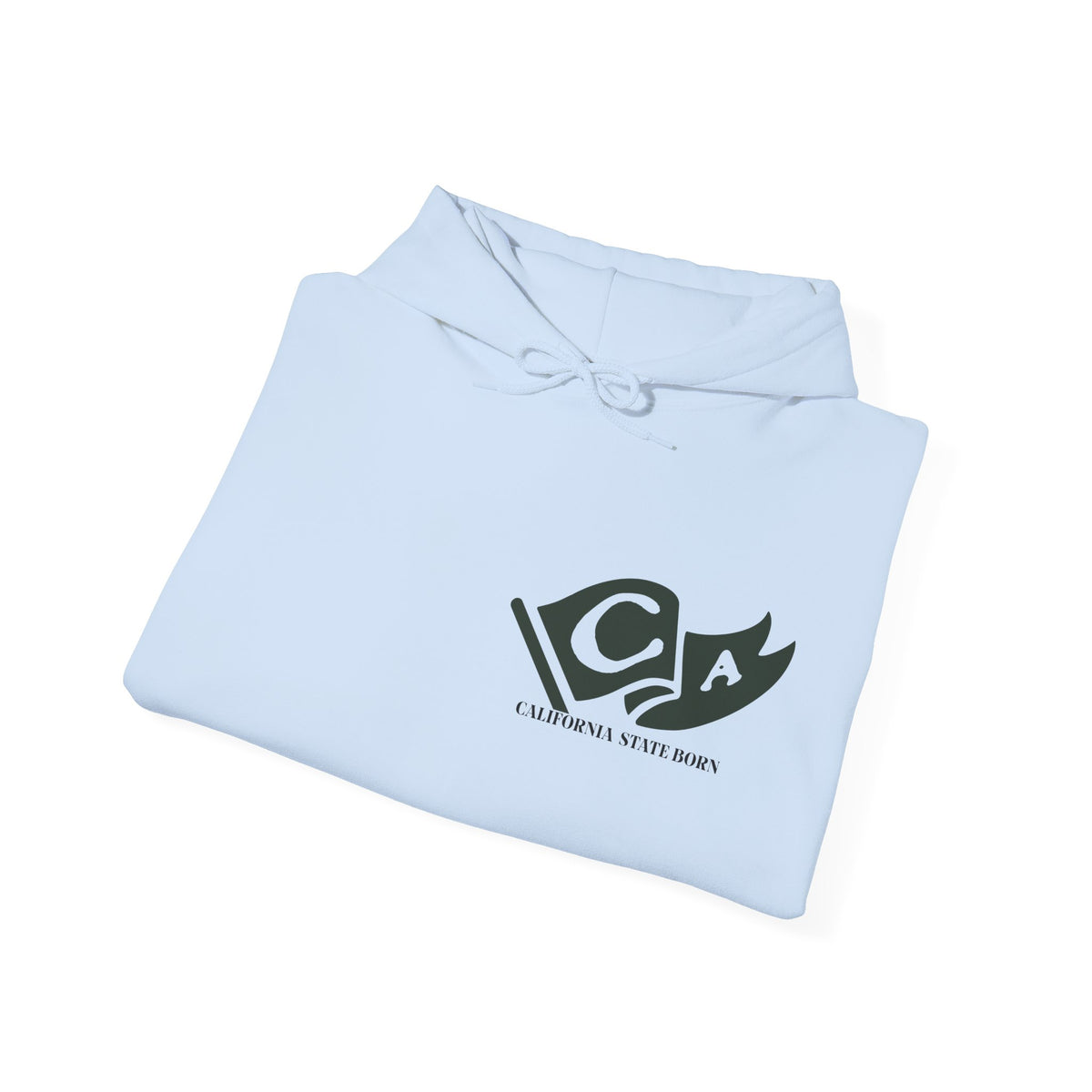 California State Born and Raised Unisex Hoodie - Golden State Pride Design