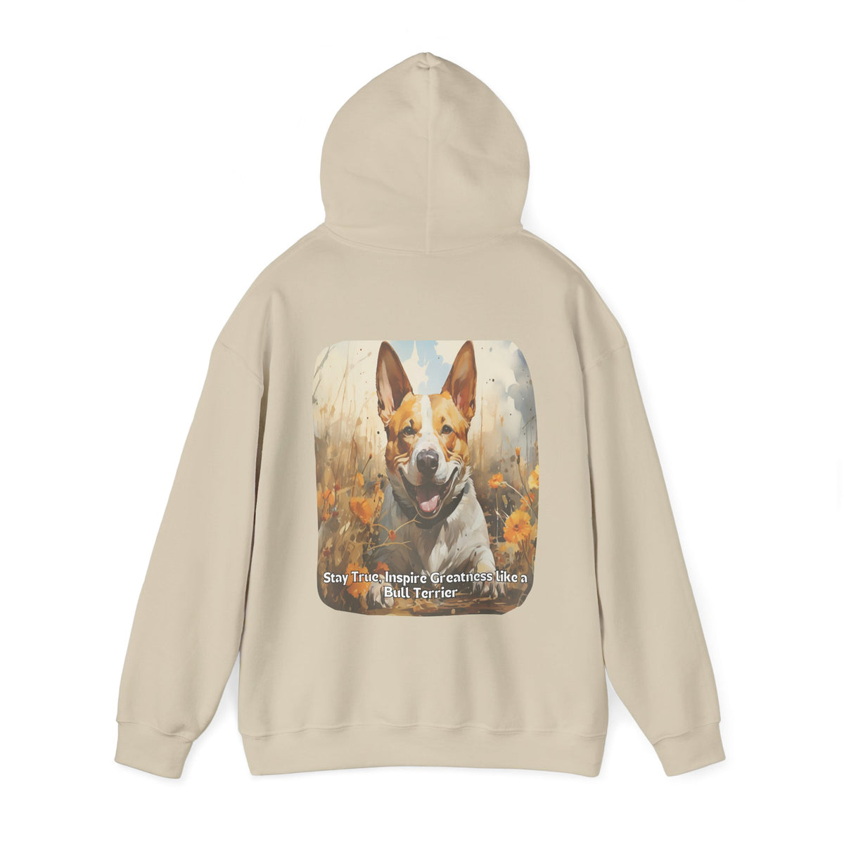 Sunflower Bull Terrier Unisex Hoodie – Stay True, Inspire Greatness Like a Bull Terrier