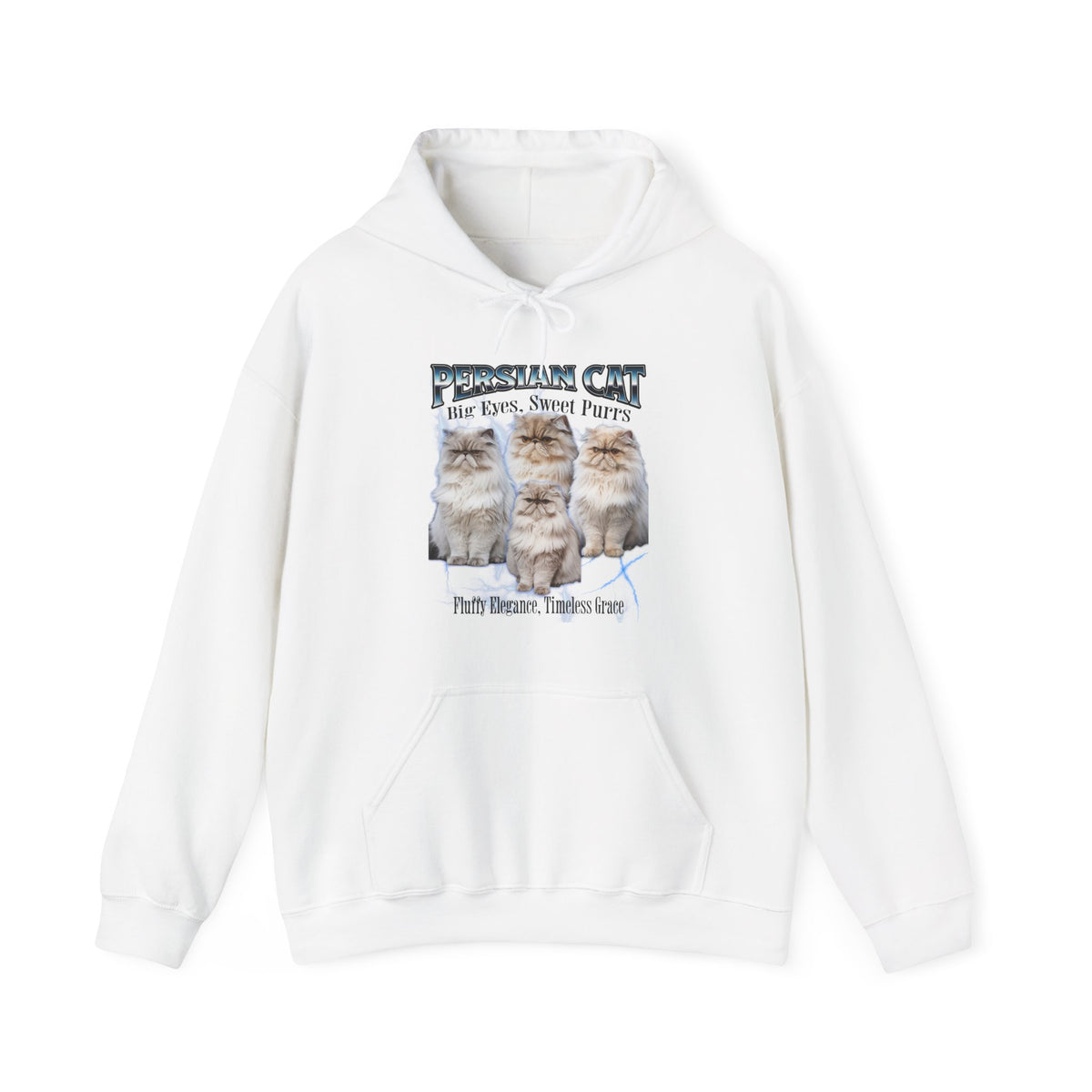 Persian Cat Hoodie – Unisex Bootleg Collage Sweatshirt | Big Eyes, Sweet Purrs