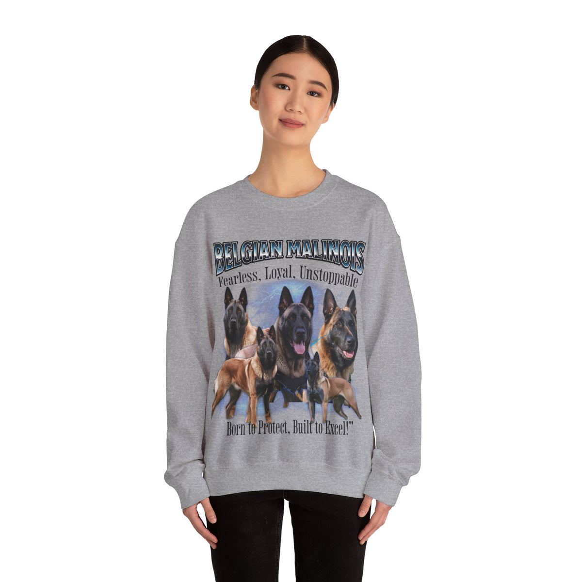 Bernese Mountain Dog Bootleg Collage Sweatshirt – Born for the Mountains, Made for Your Heart | Unisex Dog Lover Pullover