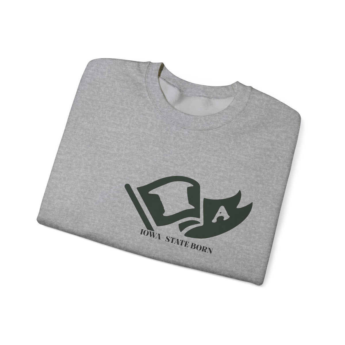 Iowa State Born and Raised Sweatshirt - Hawkeye State Pride Design