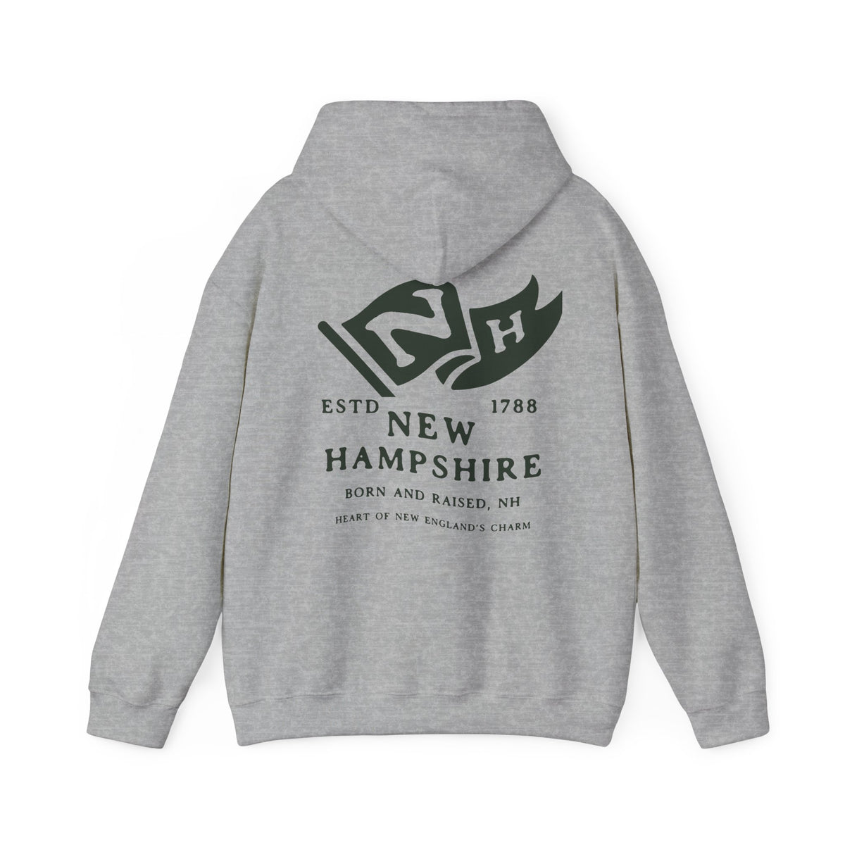New Hampshire State Born and Raised Unisex Hoodie - Granite State Pride Design