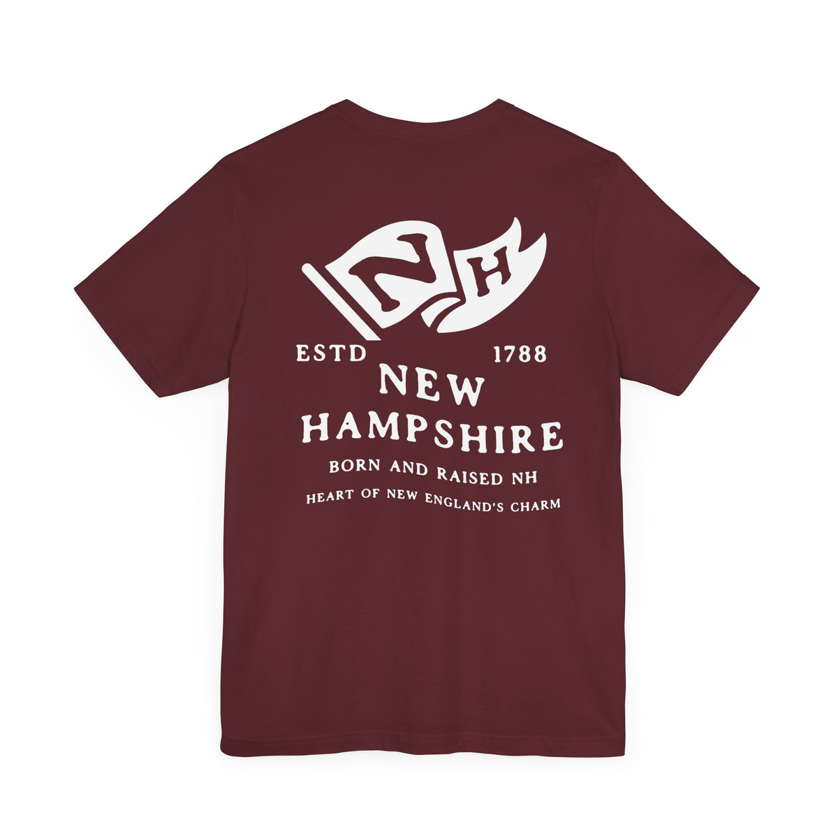 New Hampshire Born & Raised T-Shirt – Live Free or Die Pride, Front & Back Design