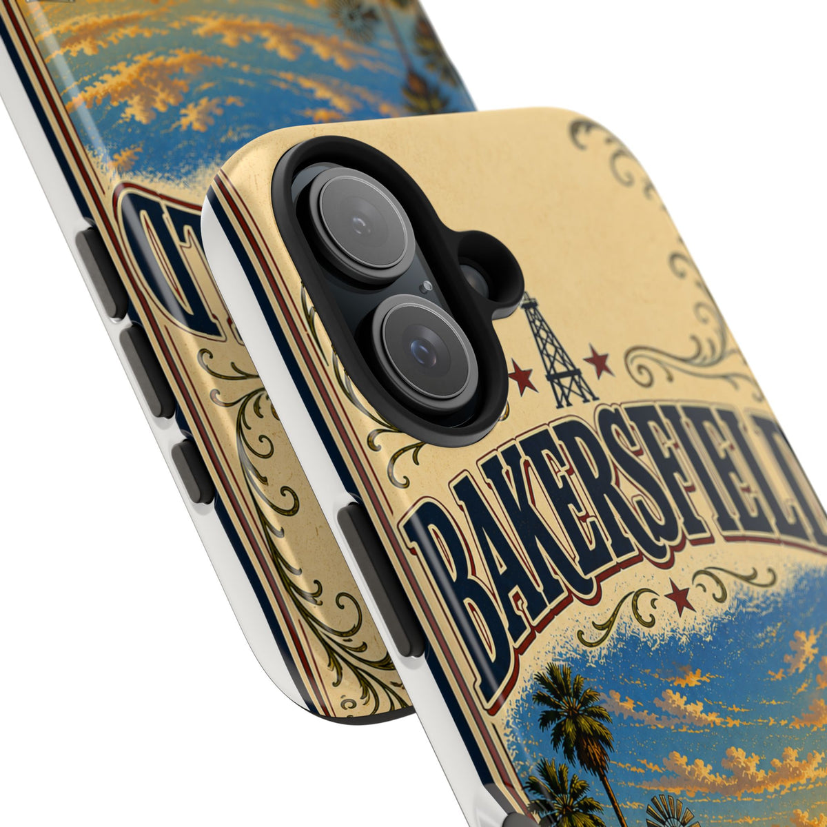 Bakersfield California Vintage Travel Phone Case Country Music Capital Retro Oil Fields Farmland Cover
