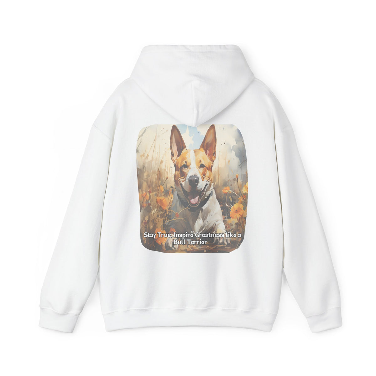 Sunflower Bull Terrier Unisex Hoodie – Stay True, Inspire Greatness Like a Bull Terrier