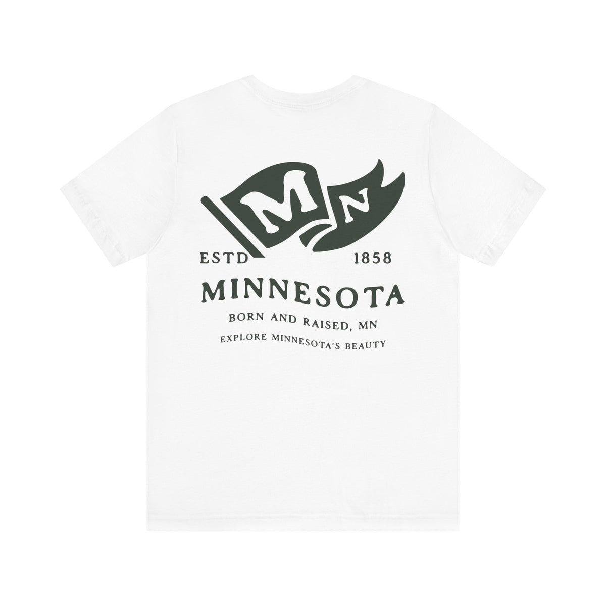 Copy of Michigan Born & Raised T-Shirt – Great Lakes State Pride, Front & Back Design