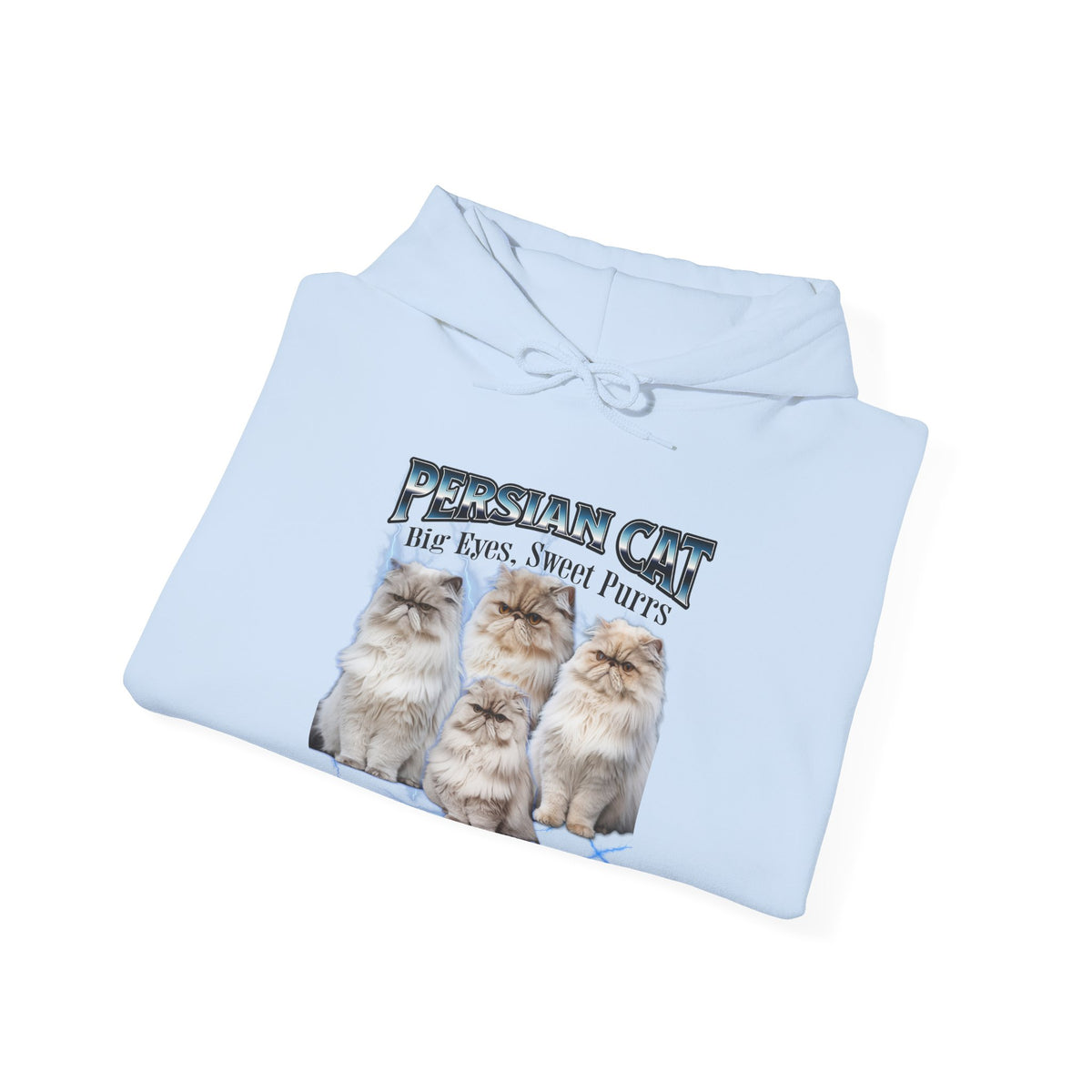 Persian Cat Hoodie – Unisex Bootleg Collage Sweatshirt | Big Eyes, Sweet Purrs