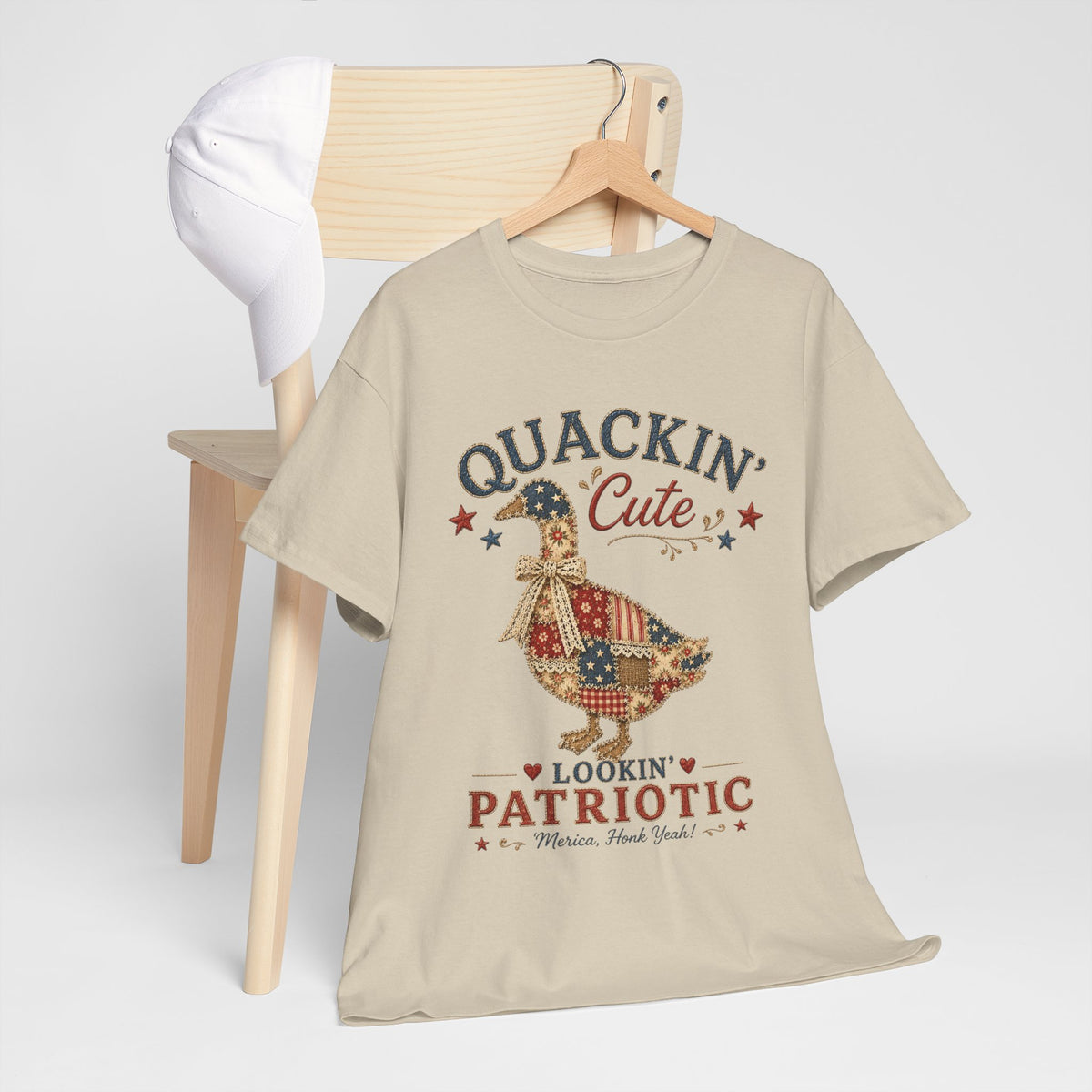Patriotic Duck Tee - "Quackin' Cute, Lookin' Patriotic" 4th of July Shirt