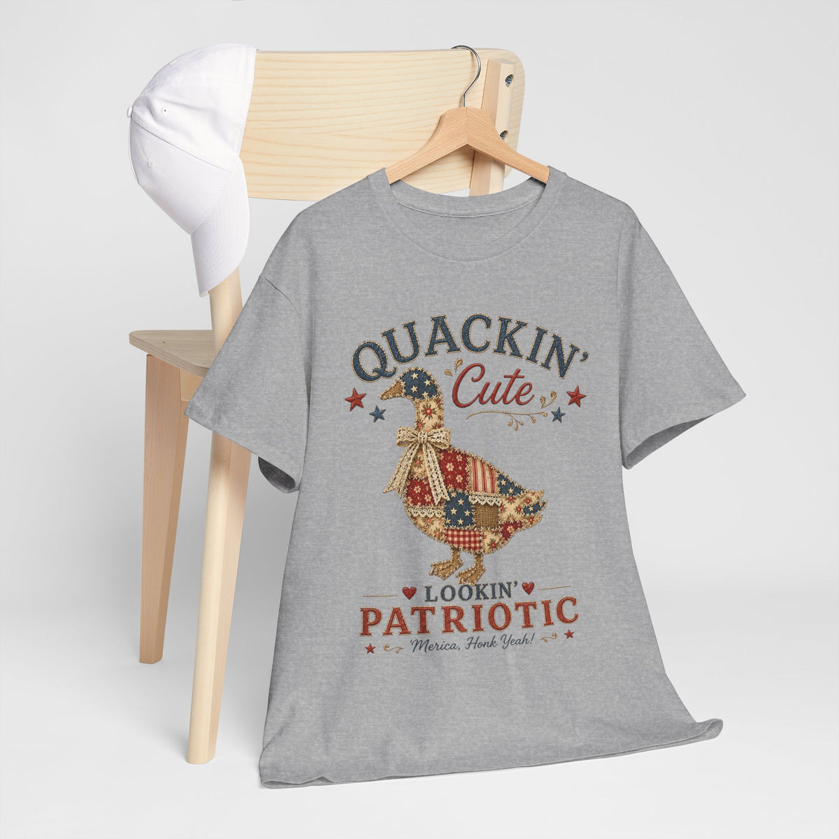Patriotic Duck Tee - "Quackin' Cute, Lookin' Patriotic" 4th of July Shirt