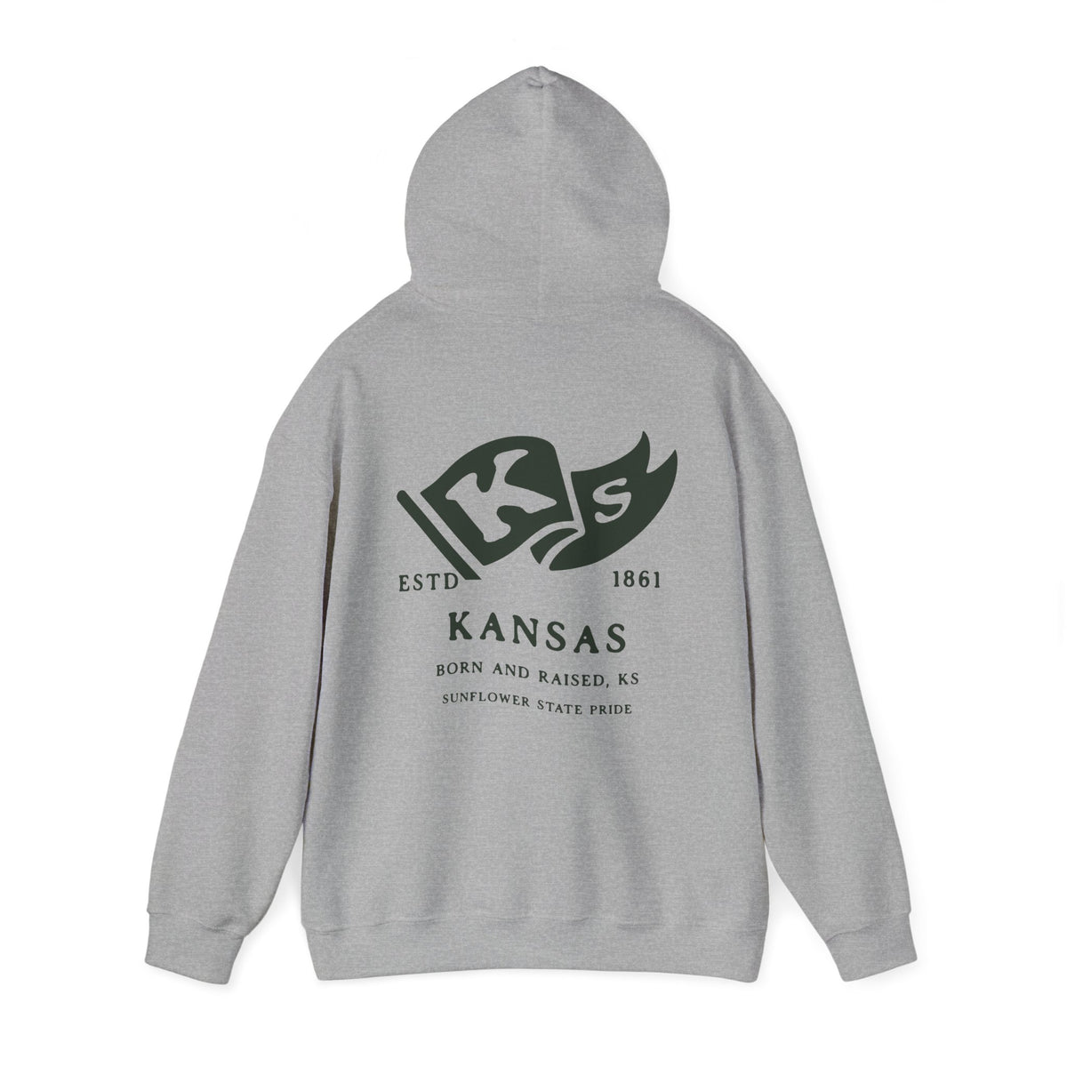 Kansas State Born and Raised Unisex Hoodie - Sunflower State Pride Design