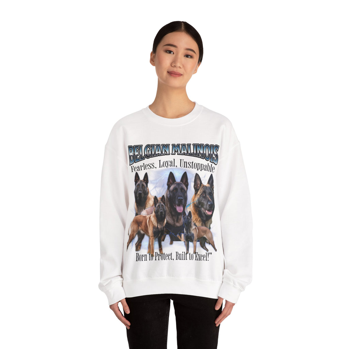Bernese Mountain Dog Bootleg Collage Sweatshirt – Born for the Mountains, Made for Your Heart | Unisex Dog Lover Pullover