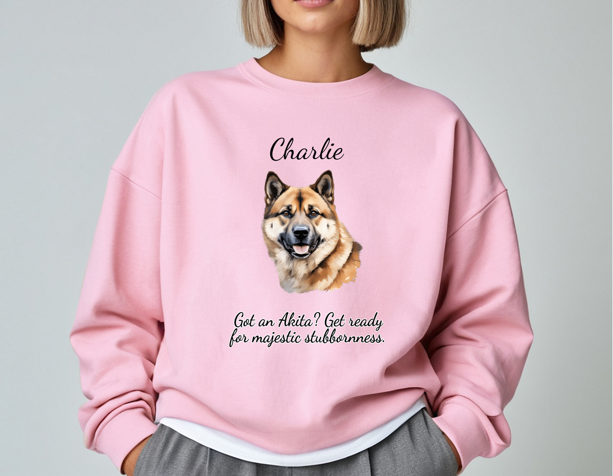 Custom Akita Dog Sweatshirt | “Home Feels Complete with a Akita” | Christmas Gift for Dog Dad | Pet Lover Apparel | Cozy Dog Lover Gift for Him