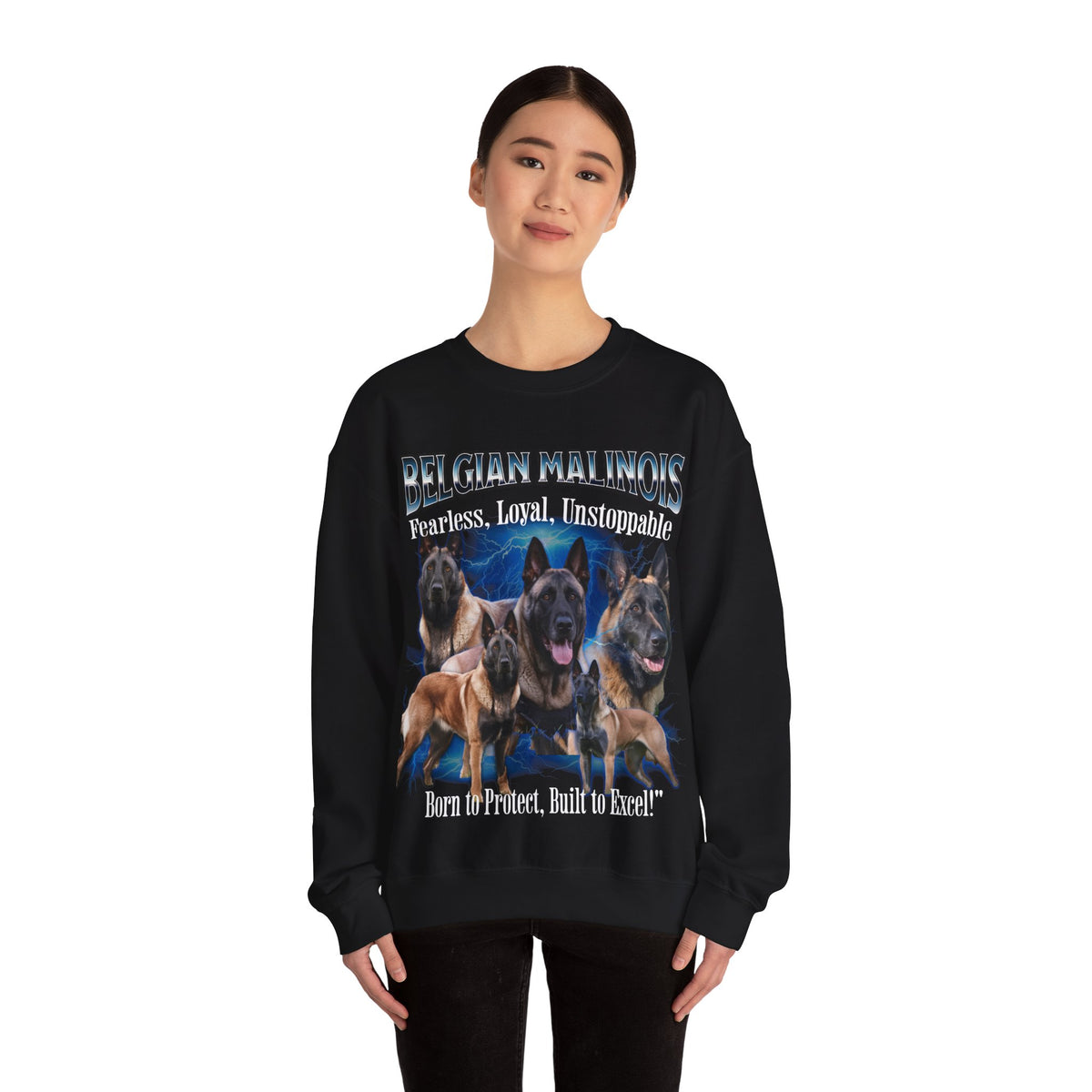 Bernese Mountain Dog Bootleg Collage Sweatshirt – Born for the Mountains, Made for Your Heart | Unisex Dog Lover Pullover