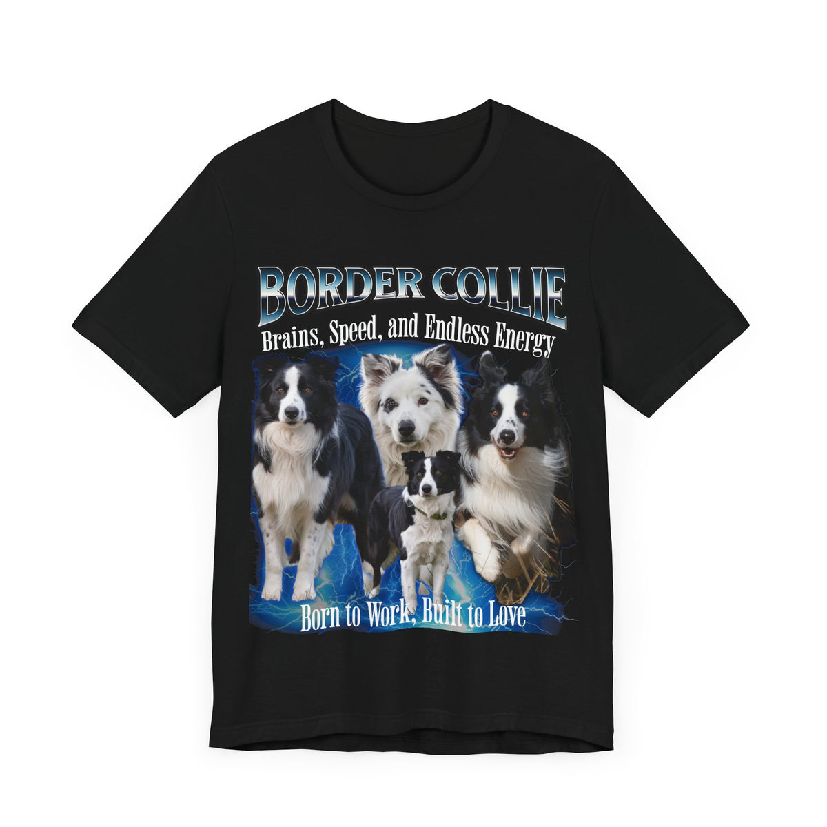 Border Collie Bootleg Collage Sweatshirt – Brains, Speed, and Endless Energy Unisex Dog Lover Pullover