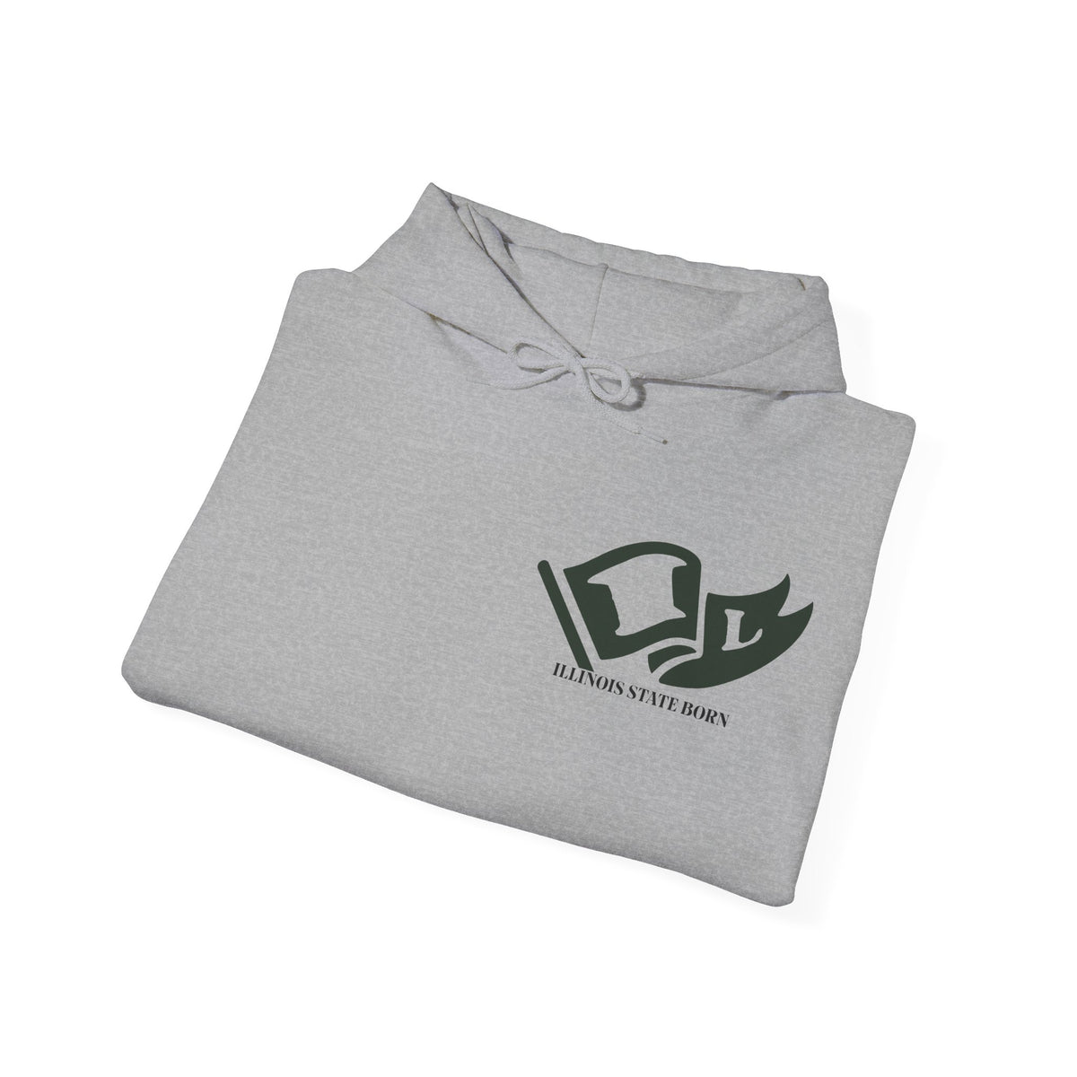 Illinois State Born and Raised Unisex Hoodie - Prairie State Pride Design