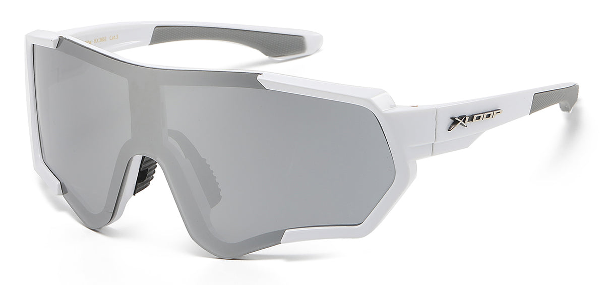 ULTIMATE WRAP-AROUND ATHLETIC SUNGLASSES -XLOO. 8x3651 BY NEW EDGE