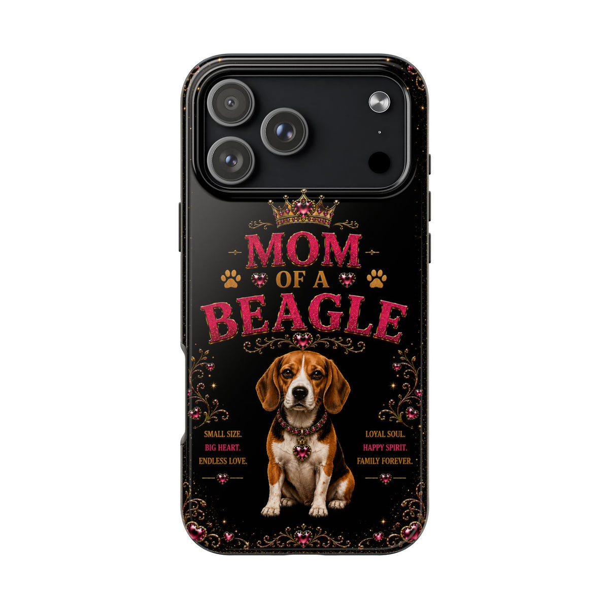 Mom of a Beagle Glitter Phone Case Not Just a Dog A True Best Friend for Life Vintage Dog Lover Gift Cover