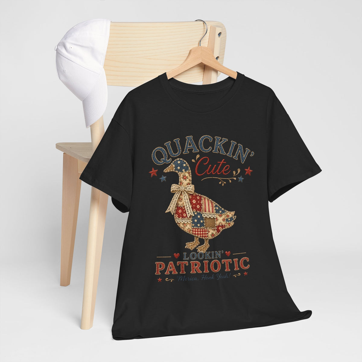 Patriotic Duck Tee - "Quackin' Cute, Lookin' Patriotic" 4th of July Shirt