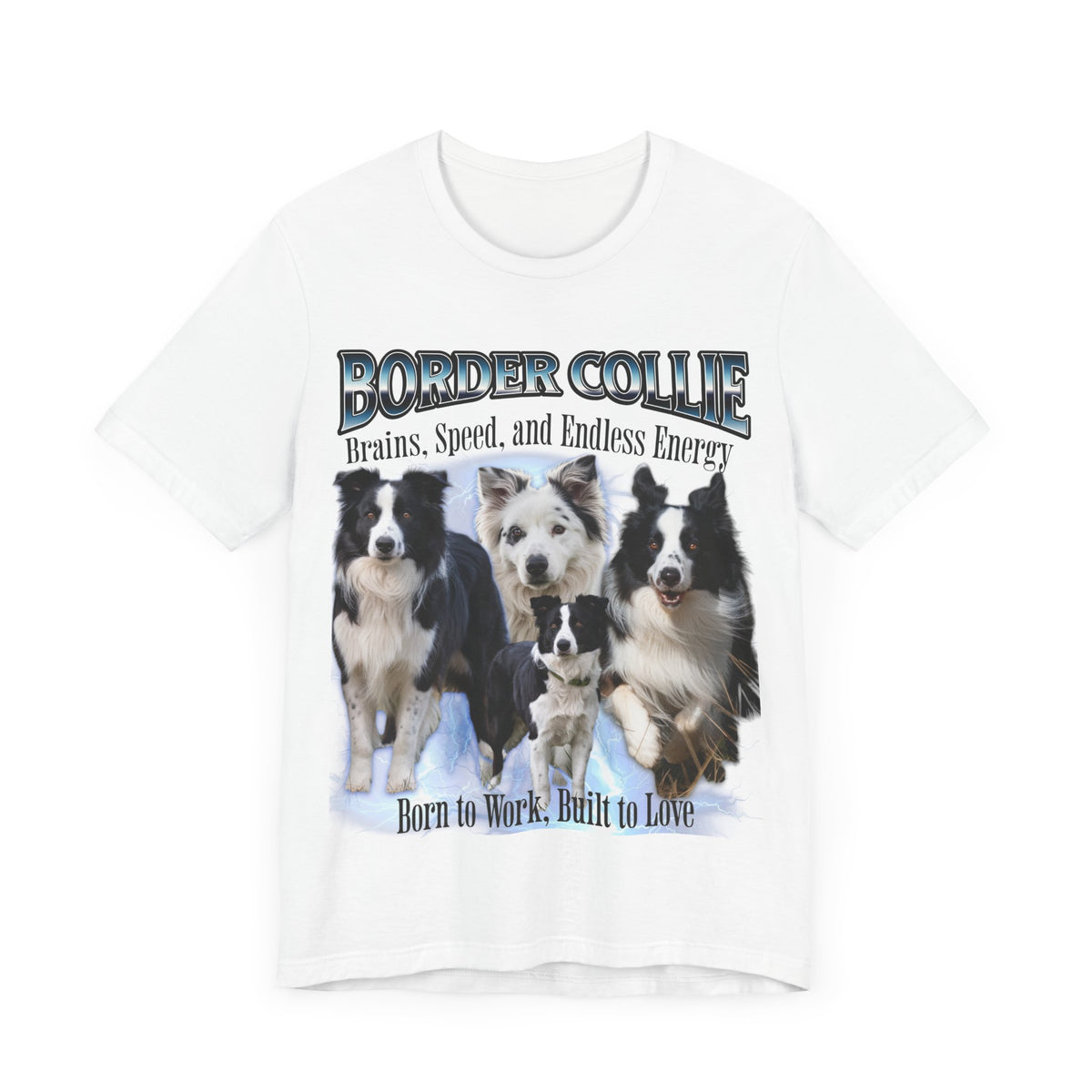 Border Collie Bootleg Collage Sweatshirt – Brains, Speed, and Endless Energy Unisex Dog Lover Pullover