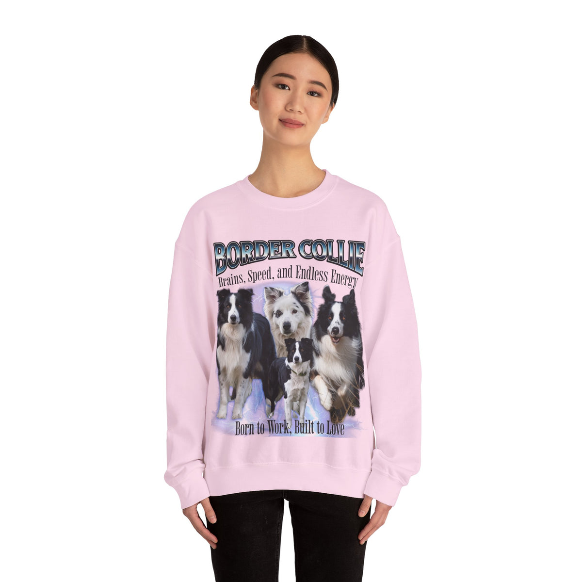 Copy of Border Collie Bootleg Collage Sweatshirt – Brains, Speed, and Endless Energy | Unisex Dog Lover Pullover