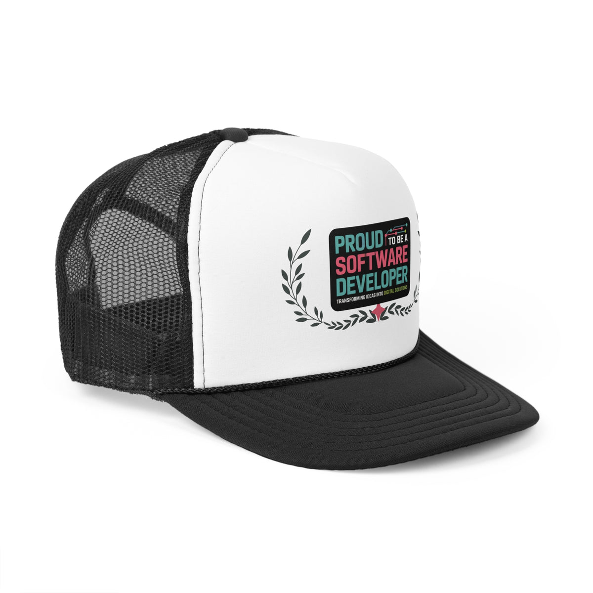 Software Developer Trucker Hat – Proud to Be a Software Developer | Transforming Ideas into Digital Solutions | Programmer Gift Cap