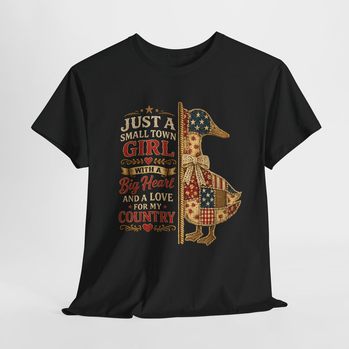Just a Small Town Girl with a Big Heart Country Duck T-Shirt