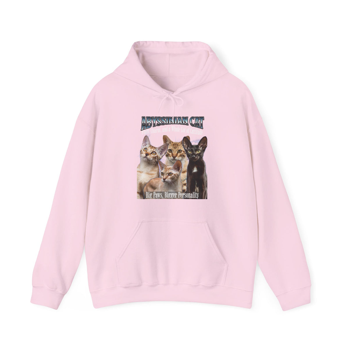 Abyssinian Cat Hoodie – Unisex Bootleg Collage Sweatshirt | Fluff, Charm, and a Whole Lot of Cattitude