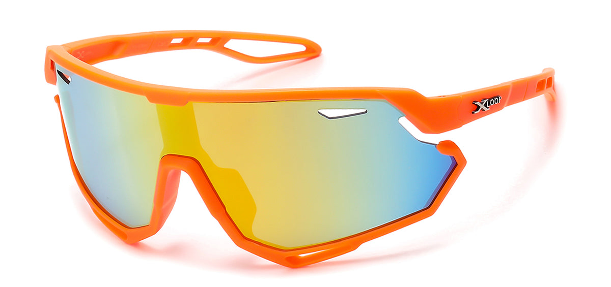 X-LOOP KG-X3664 Unisex Kids' Colorful Wraparound Sunglasses - Durable & Stylish