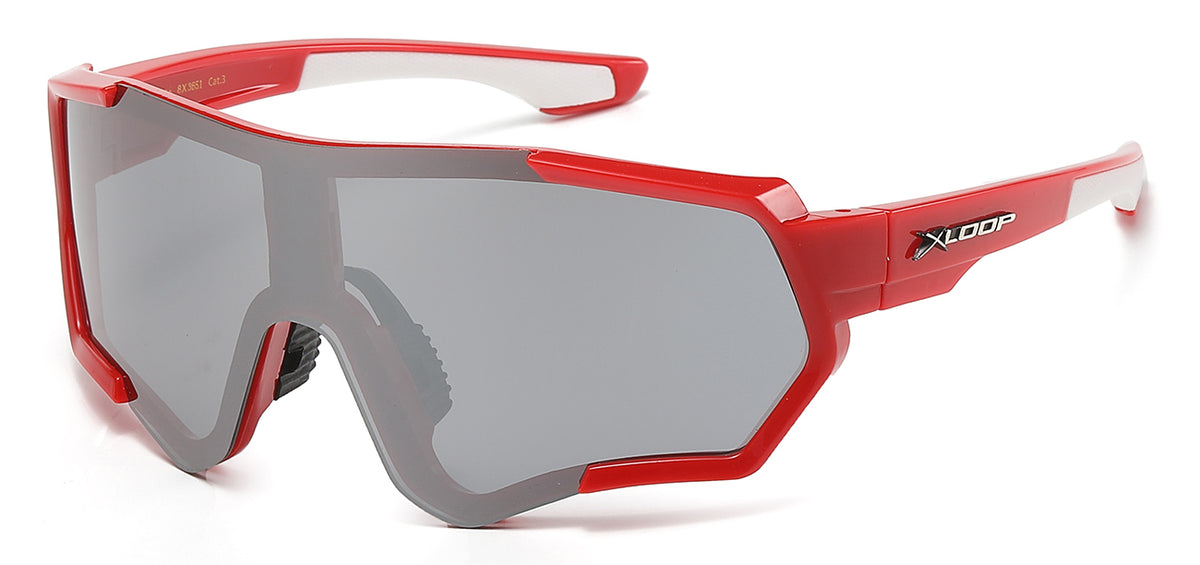 ULTIMATE WRAP-AROUND ATHLETIC SUNGLASSES -XLOO. 8x3651 BY NEW EDGE