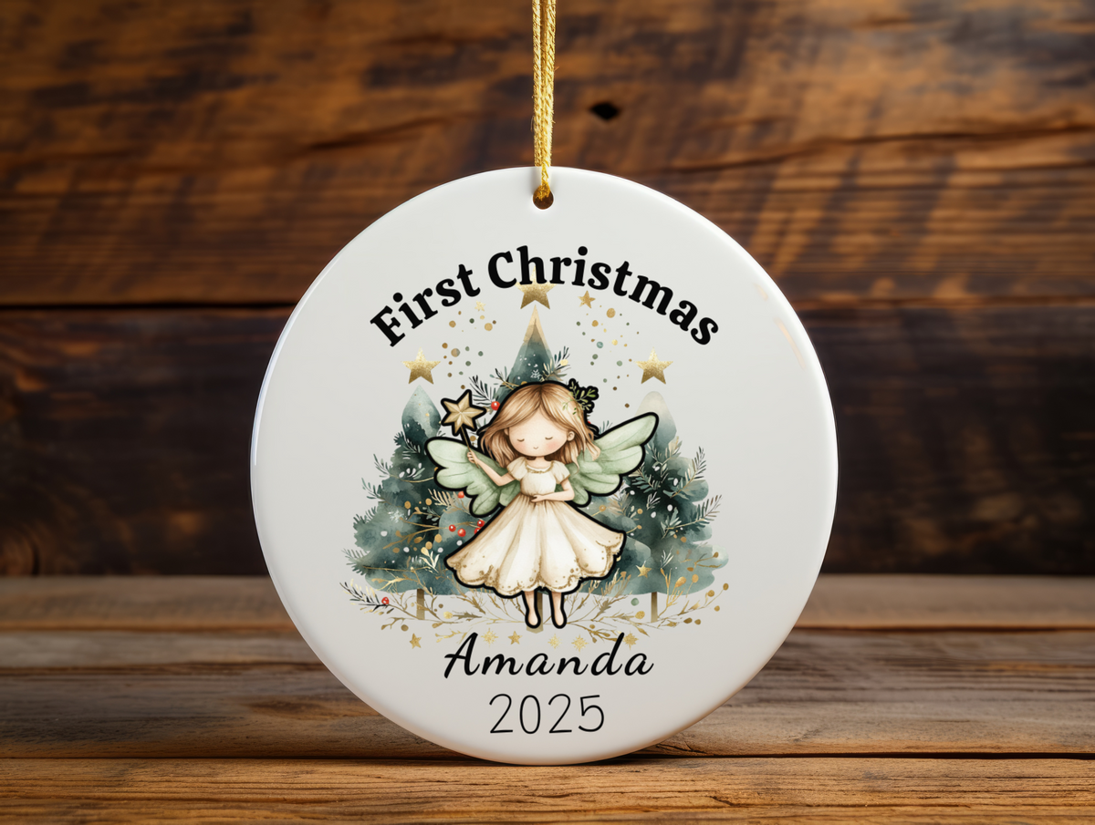 Personalized Name Ornament 2025 | First Christmas Family Keepsake | Custom Holiday Name Decoration | Unique Christmas Gift