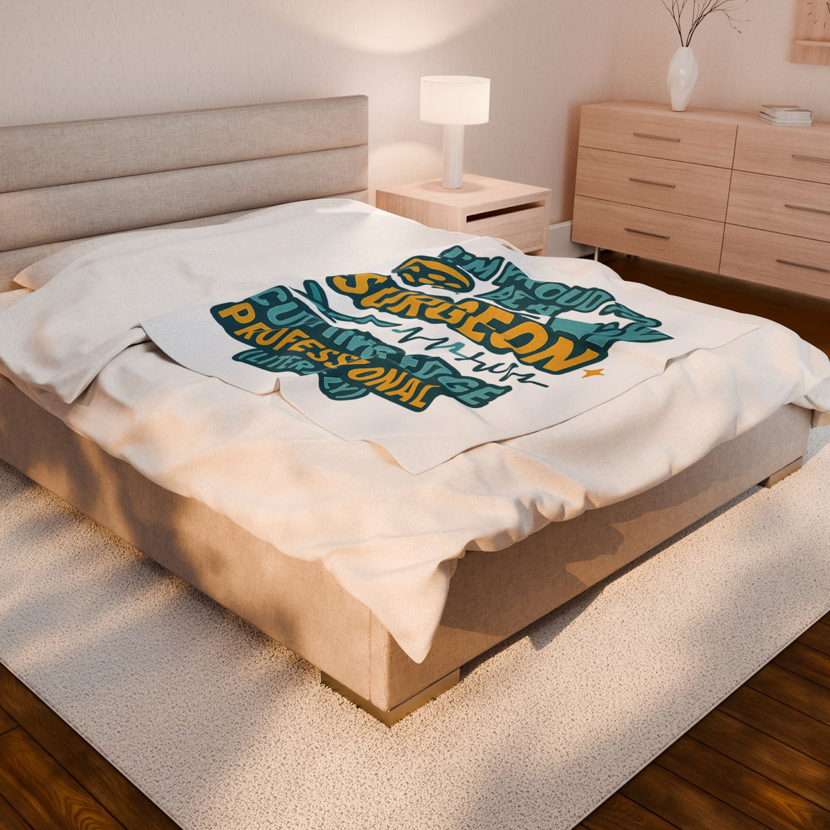 Surgeon Velveteen Blanket – Funny Cutting Edge Professional Gift Throw