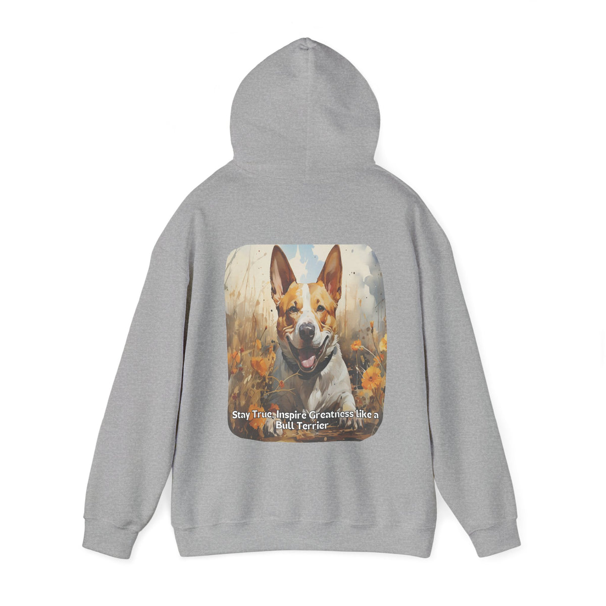 Sunflower Bull Terrier Unisex Hoodie – Stay True, Inspire Greatness Like a Bull Terrier