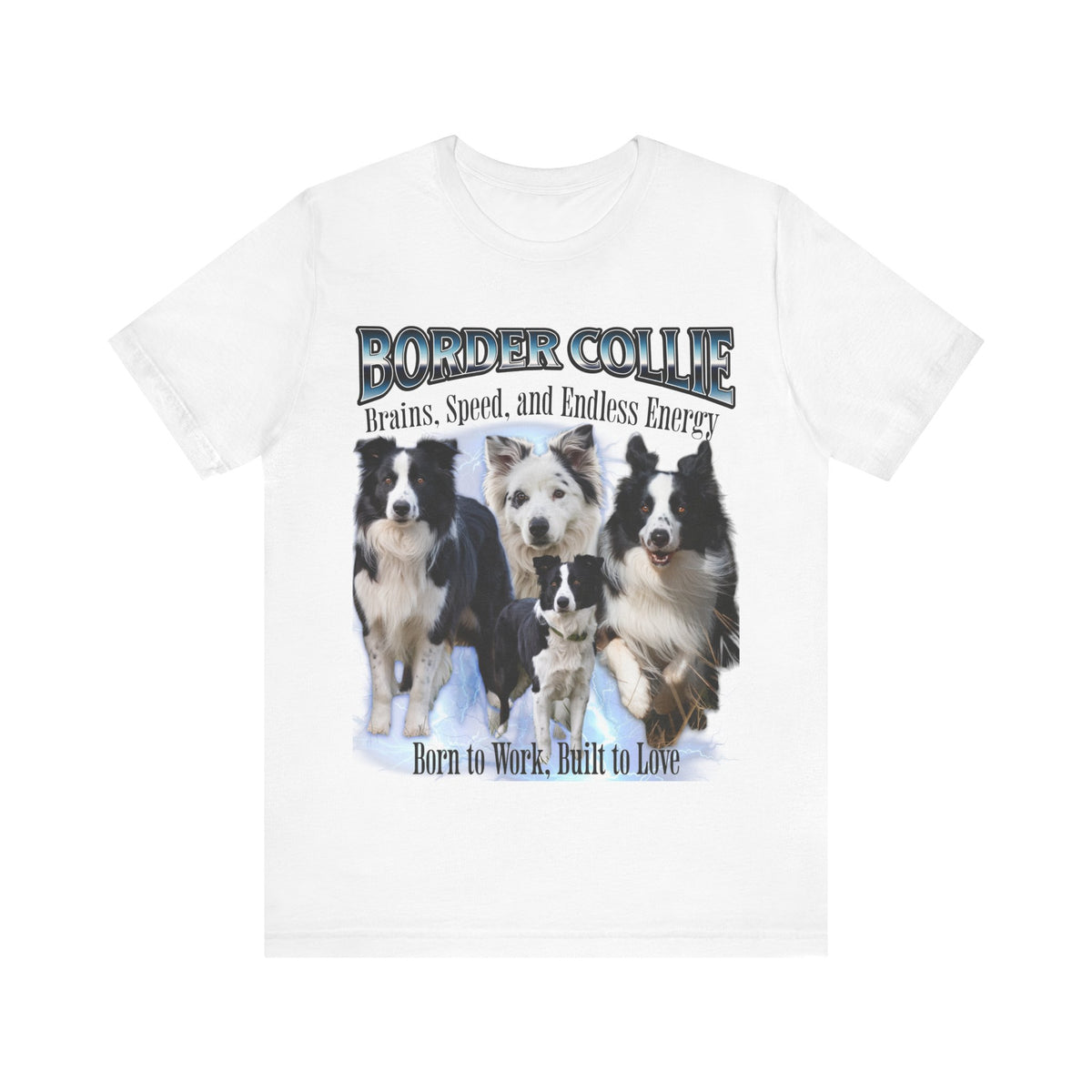Border Collie Bootleg Collage Sweatshirt – Brains, Speed, and Endless Energy Unisex Dog Lover Pullover