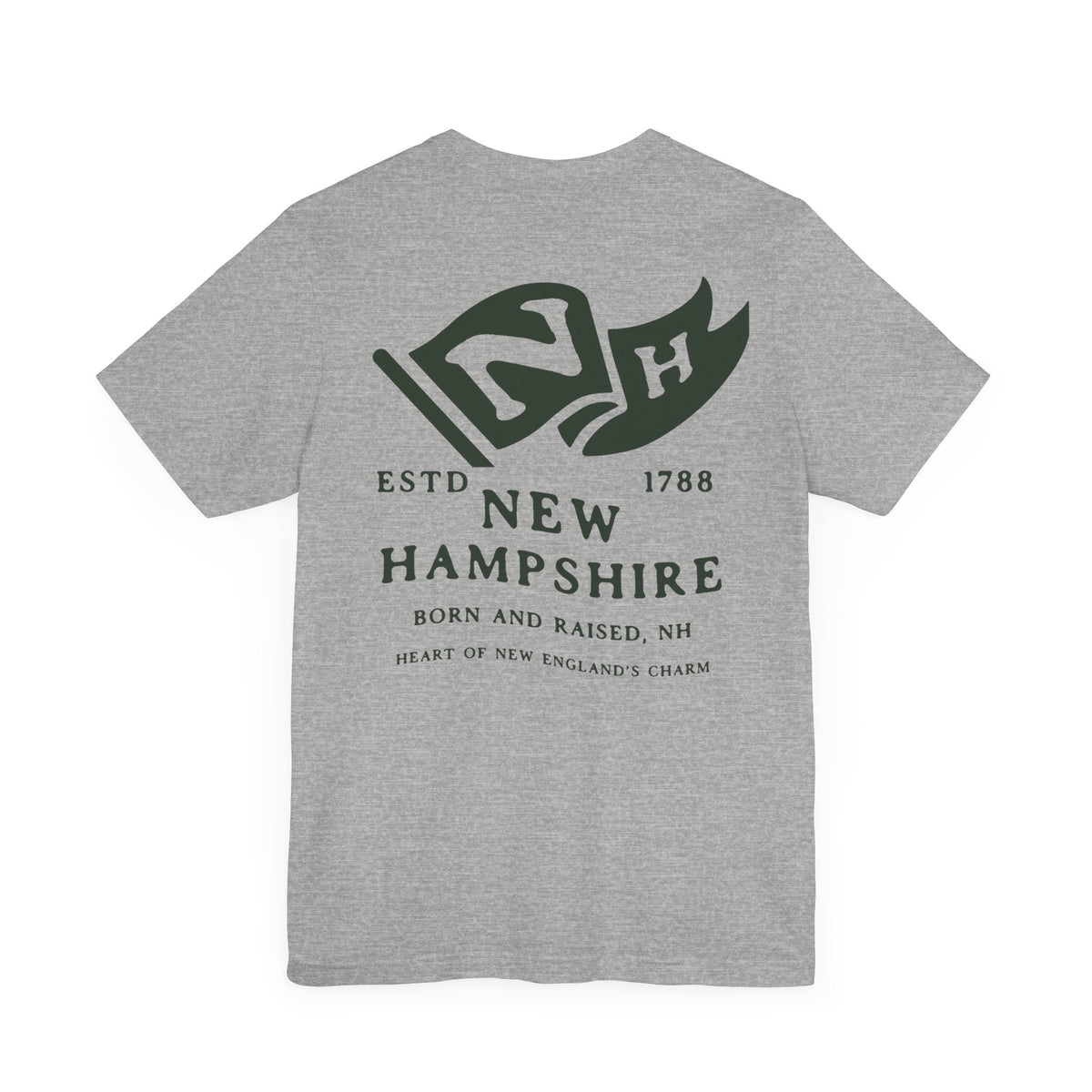 New Hampshire Born & Raised T-Shirt – Live Free or Die Pride, Front & Back Design