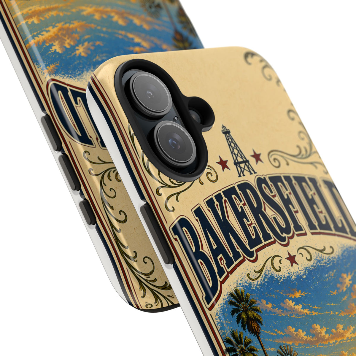Bakersfield California Vintage Travel Phone Case Country Music Capital Retro Oil Fields Farmland Cover