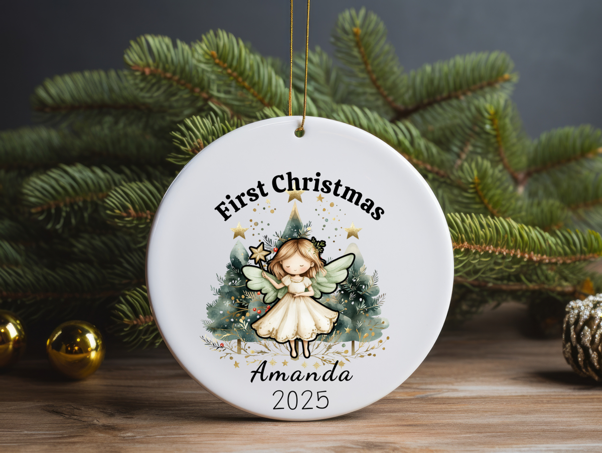 Personalized Name Ornament 2025 | First Christmas Family Keepsake | Custom Holiday Name Decoration | Unique Christmas Gift