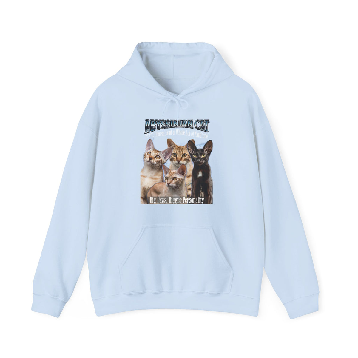 Abyssinian Cat Hoodie – Unisex Bootleg Collage Sweatshirt | Fluff, Charm, and a Whole Lot of Cattitude
