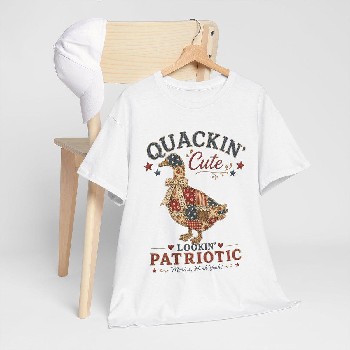 Patriotic Duck Tee - "Quackin' Cute, Lookin' Patriotic" 4th of July Shirt