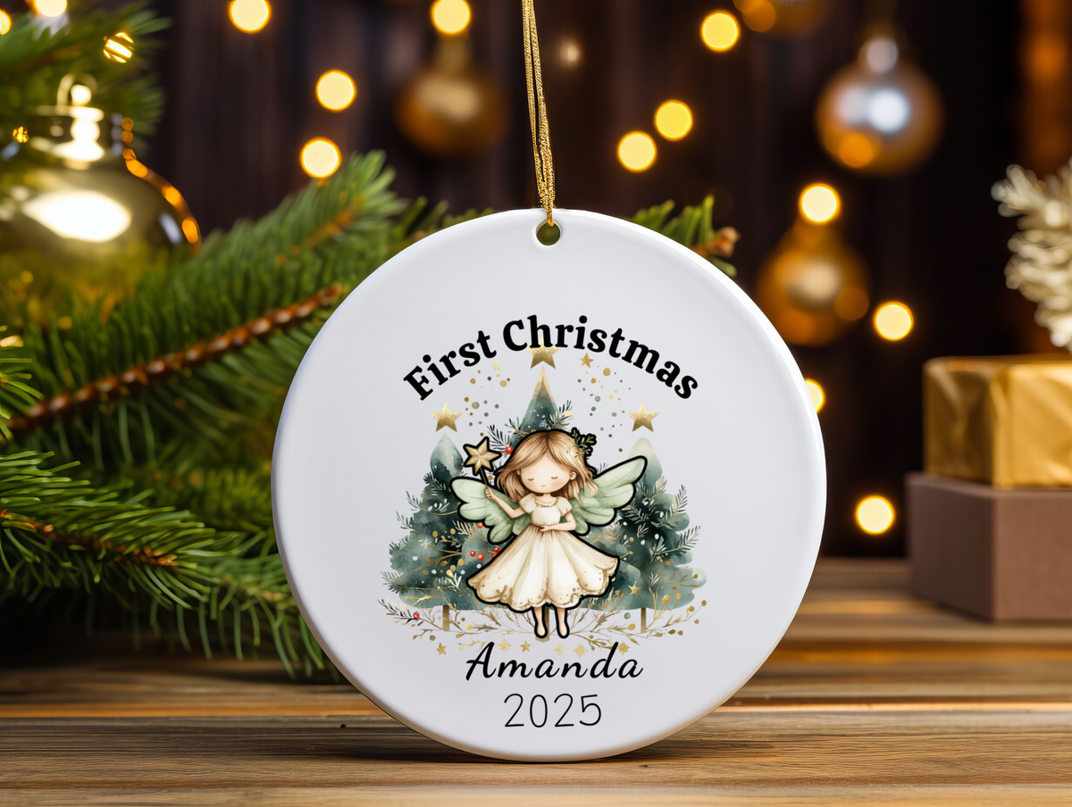 Personalized Name Ornament 2025 | First Christmas Family Keepsake | Custom Holiday Name Decoration | Unique Christmas Gift