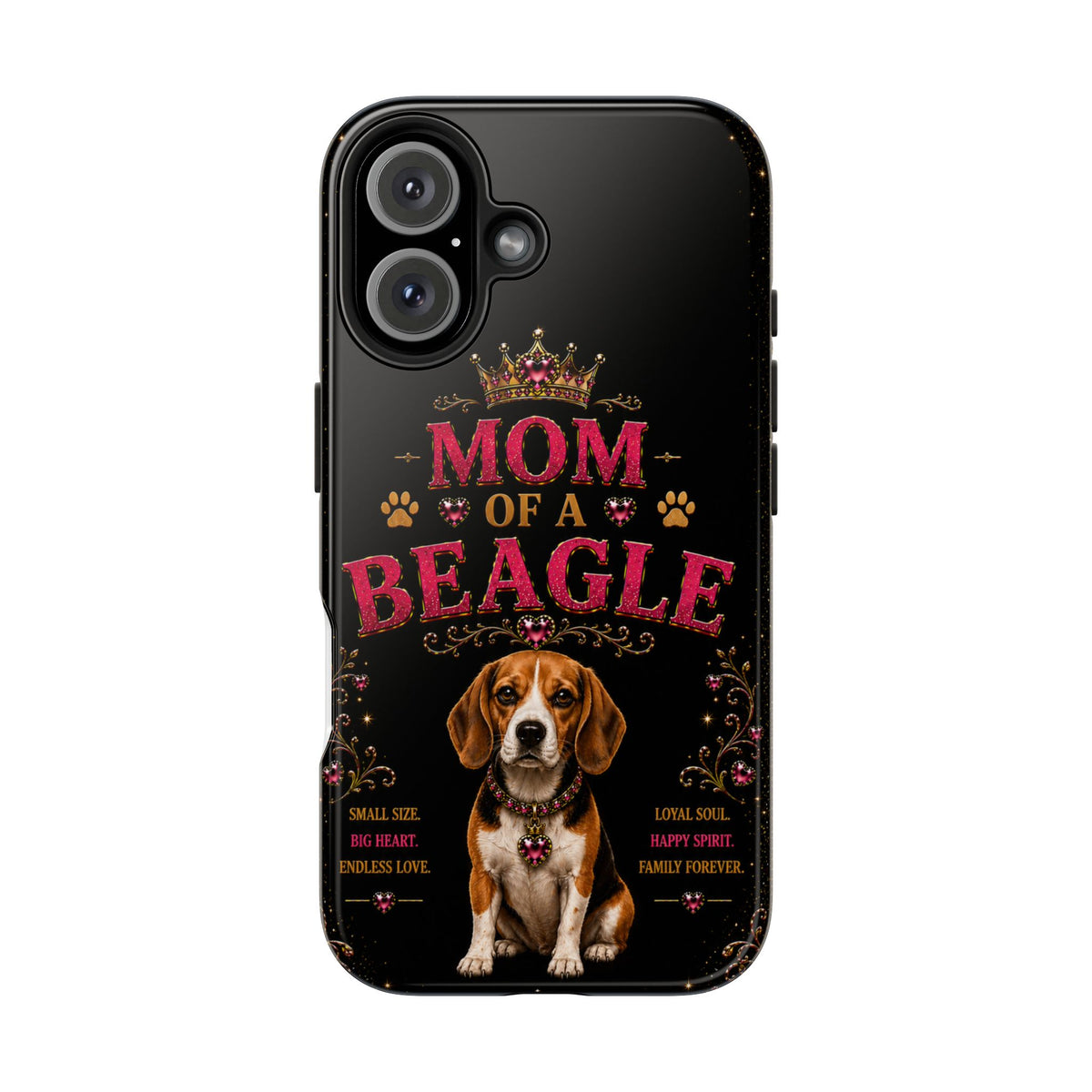 Mom of a Beagle Glitter Phone Case Not Just a Dog A True Best Friend for Life Vintage Dog Lover Gift Cover